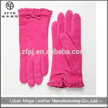 Beste verkaufende rosa Brautkleid Schweinehaut Frauen Leder Handschuhe